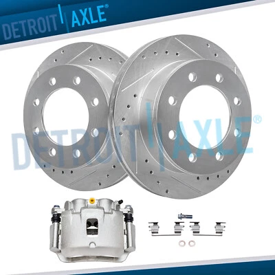 Rotores traseros perforados + pinza de freno izquierda para Express Savana 2500 3500 2006-2019 Foto 1 de 4
