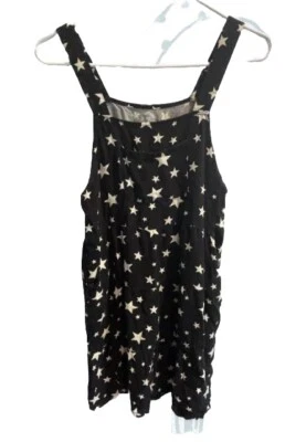 Vestido babero negro Wonder Nation para niñas talla XL 14/16 con estrellas súper lindo informal escuela Foto 1 de 4