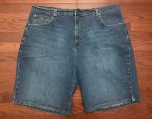 2003 TOMMY HILFIGER JEANS SHORTS MENS 42 x 10" INSEAM BLUE DENIM PANTS e - Picture 1 of 6