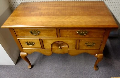 Lowboy Dresser Queen Anne Style Solid Cherry by Thomasville. Late 20th Century - Image 1 of 4