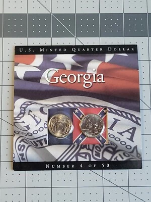 1999 Georgia State Quarters Coins Of America Set  4 Of 50 - Image 1 of 3