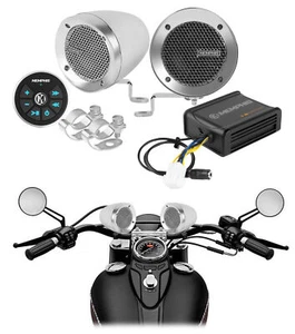 Memphis Bluetooth Motorcycle Audio Handlebar Speakers For Honda Shadow - Picture 1 of 11