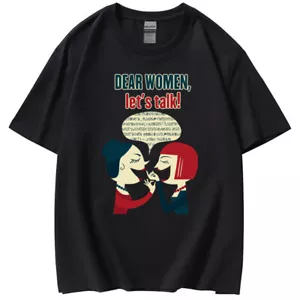 Camiseta gráfica informal para hombre/mujer 'Querida mujer hablemos' camisas de algodón - Imagen 1 de 21