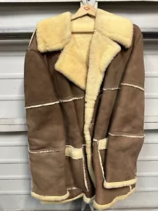 Vintage Wiscon Mantel, braun, Sherpa Futter groß - Bild 1 von 18