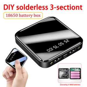 Zrób to sam 3x18650 Bateria Power Bank Shell Box Case z 2 wyjściami USB i wyświetlaczem LCD UK - Zdjęcie 1 z 18