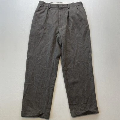Vtg Polo Ralph Lauren 32x29 Thick Gray Tweed Wool Mens Dress Pants - Image 1 of 4