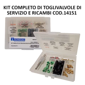 Kit completo di toglivalvole di servizio e ricambi tubi gas climatizzatore 14151 - Foto 1 di 10