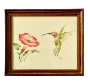 Pintura Teorema Colibrí Terciopelo Estampado Eileen Johnson 6.75" x 5.75" - Imagen 1 de 10
