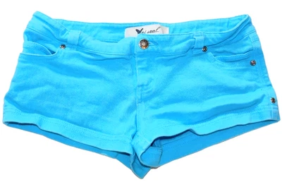 Y2K 90s WET SEAL~Size 5~Micro Mini Stretch Denim Booty Jean Shorts~VTG~Low Rise - Image 1 of 4