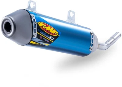 Blue Titanium PowerCore 2.1 Slip On Exhaust FMF 024063 For 02-24 Yamaha YZ250 - Image 1 of 2