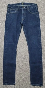 Lee Jeans Mens W28 L31 Blue Luke Denim Dark Wash Straight Regular (A) - Picture 1 of 3