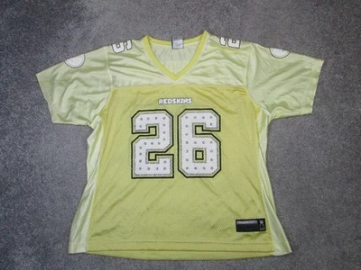 Camiseta de fútbol americano de colección de los Washington Redskins para mujer XL Reebok amarilla 26 Portis Foto 1 de 4