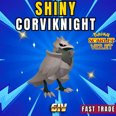 Pokémon Scarlet And Violet ✨6IV SHINY CORVIKNIGHT ✨ EV'D ✨ FAST 🚀 - Image 1 of 4