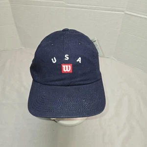 Wilson USA Flag Hat Adj Strap Low Profile Unstructured Blue Nwot - Picture 1 of 6