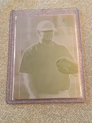 JOSH DONALDSON 2007 JUST MINORS YELLOW PRESS PLATE AUTOGRAPH #1/1 Yankees Braves - Image 1 of 2