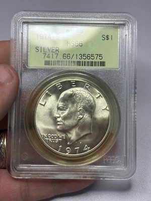 1974 S Eisenhower 40% Silver PCGS MS66 OGH - Image 1 of 4