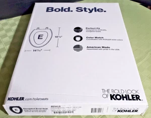 KOHLER K-4694-0 Ridgewood with Color-Match Hinges Elongated Toilet Seat, White - Picture 1 of 4