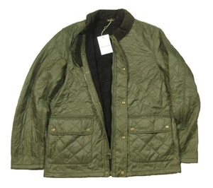 Barbour Men's Olive Green Denill Polar Fleece Quilted Jacket $280 - Picture 1 of 6