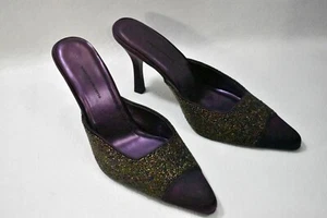 Zapatos de tacón alto Valerie Stevens púrpura con cuentas talla 7,5 para mujer - Imagen 1 de 9