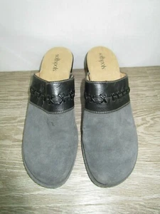 SoftSpots Women's Size 10M Grey & Black Slip On Heeled Mules - Picture 1 of 7
