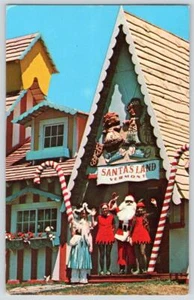 1976 PUTNEY VERMONT VT SANTA'S LAND SANTA CLAUS ELVES CHRISTMAS COTTAGE POSTCARD - Picture 1 of 2