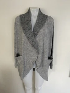 Banana Republic Lofty Knit Cardigan Soft Oversize Women's Open Front Gray NWT - Picture 1 of 7