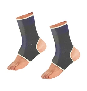 2 Elastic Ankle Brace Compression Support Foot Sports Pain Relief Arthritis soc - Picture 1 of 1