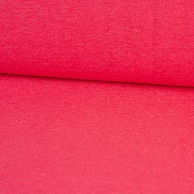Sweatstoff Melange einfarbig himbeerrot meliert 1,4m Breite - Bild 1 von 4