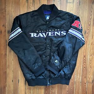 Vintage Baltimore Ravens Satin Starter Jacket Mens Size Large