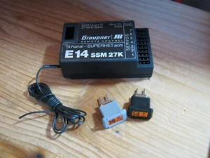 Set : Empfänger Graupner E 14 SSM (27 Mhz) 14 Kanal + Quarzpaar - Bild 1 von 2