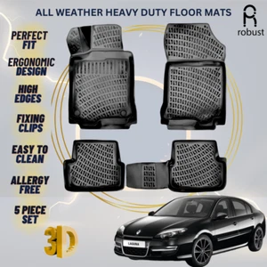 Floor Mats Liners For Renault Laguna 2007-2015 All Weather Heavy Duty Car Rugs - Picture 1 of 9