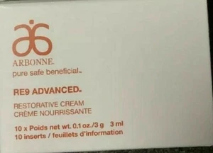 Arbonne Re9 Advanced Restorative Cream 10x 3ml Brandneu - Bild 1 von 1