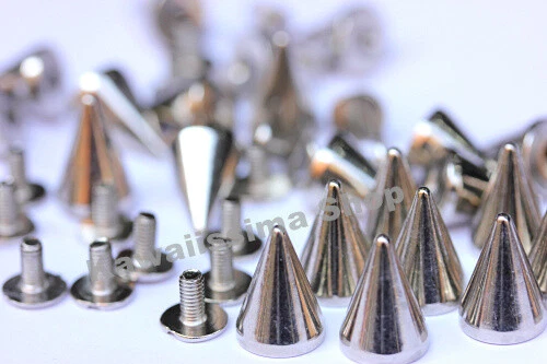 Borchie sfuse killer in ottone a vite 10*14mm colore argento quantita' a scelta - Immagine 1 di 1