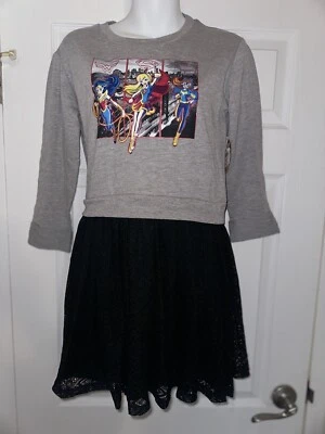 Vestido Falda DC Super Heroes Niñas Comics Crochet Encaje X-Grande XL 14-16 Nuevo Con Etiquetas Foto 1 de 4