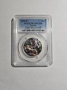 2016 P PCGS PR70DCAM Tuvalu Lynx Cubs Colorized 1/2 Oz Silver - Picture 1 of 2