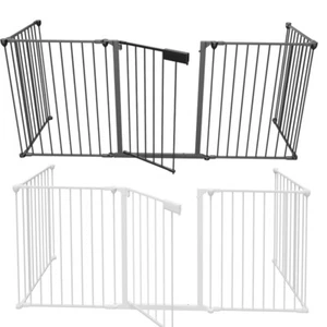 Absperrgitter Kaminfunkenschutz Kaminschutzgitter Türschutzgitter Schwarz/Weiß - Bild 1 von 16