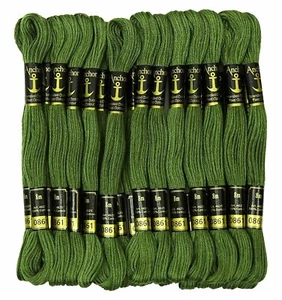 Anchor Thread Stranded Cotton Thread Stitch Floss Hand Green Cross Embroidery - Picture 1 of 5