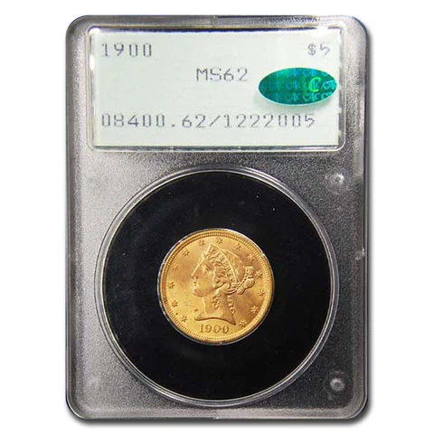 1900 $5 Liberty Gold Half Eagle MS-62 PCGS CAC (Rattler) - SKU#258787 Cover