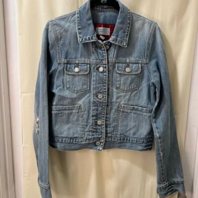 Chaqueta Denim Abercrombie & Fitch Lavada Ligera Envejecida Clásica Botón Delantero M Foto 1 de 4
