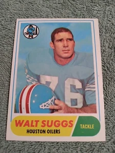 1968 Topps Football # 94 Houston Oilers Offensive Tackle Walt Suggs EX + - Picture 1 of 2