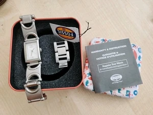 Fossil Ladies Watch, Silver Coloured Steel With Box And Extra Links - Picture 1 of 3