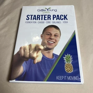 GROW YOUNG FITNESS STARTER PACK DVD Foundation Cardio Core Balance Yoga workout - Foto 1 di 3