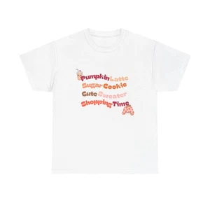 Herbst Heavy Cotton Tee, Pumpkin Latte Shirt, Sugar Cookie Tee, süßer Pullover Tee - Bild 1 von 9