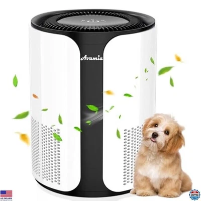 Purificador de aire para habitaciones grandes 1100 pies cuadrados, filtro HEPA H14, entrada de aire 360° Foto 1 de 4