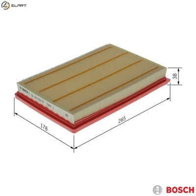 AIR FILTER F 026 400 722 FOR MERCEDES-BENZ MARCO/POLO/Camper V-CLASS VITO/Van - Image 1 of 4