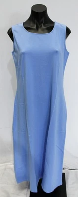Vestido midi sin mangas con correa ancha tejido liso Chadwicks para mujer AC2 azul francés mediano  Foto 1 de 4