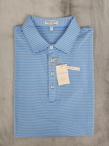 Polo Peter Millar Classic Fit Chatham Performance Jersey LIBERTY BLUE Uomo XL - Foto 1 di 12