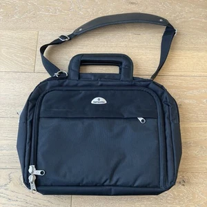Sacoche pour ordinateur portable Samsonite bandoulière banlieue étui noir voyage bagage à main - Photo 1/12