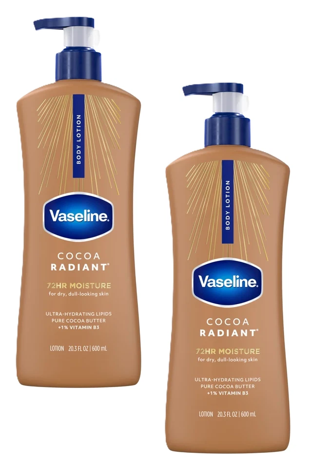 Vaselina Cuidado Intensivo Manos y Cuerpo Loción Cacao Radiante 32 OZ (Paquete de 2) Foto 1 de 1