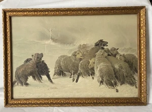 Vintage August Friedrich Albrecht Schenck Lost Souvenir of Auvergne Framed Print - Picture 1 of 4